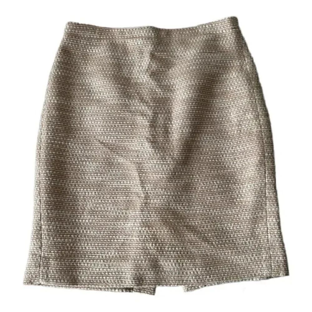 J. Crew Pink Tweed Pencil Shirt size 6